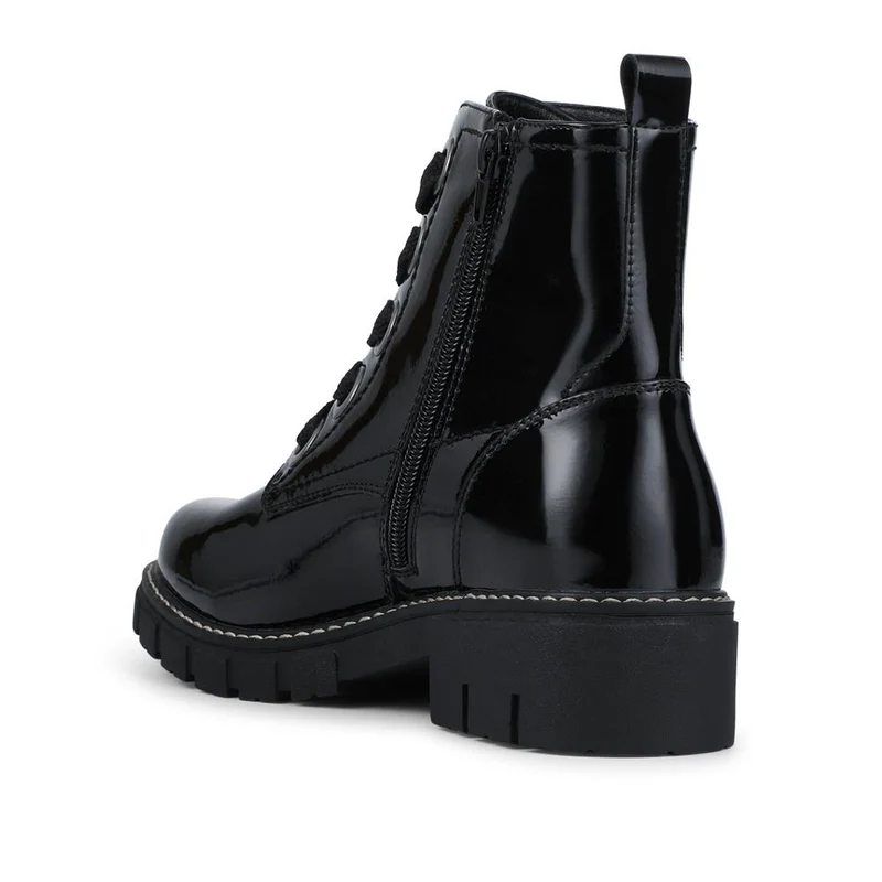 Wide-Fit Chunky Ankle Boots - WBINS42014 / 328 242 - Black Patent
