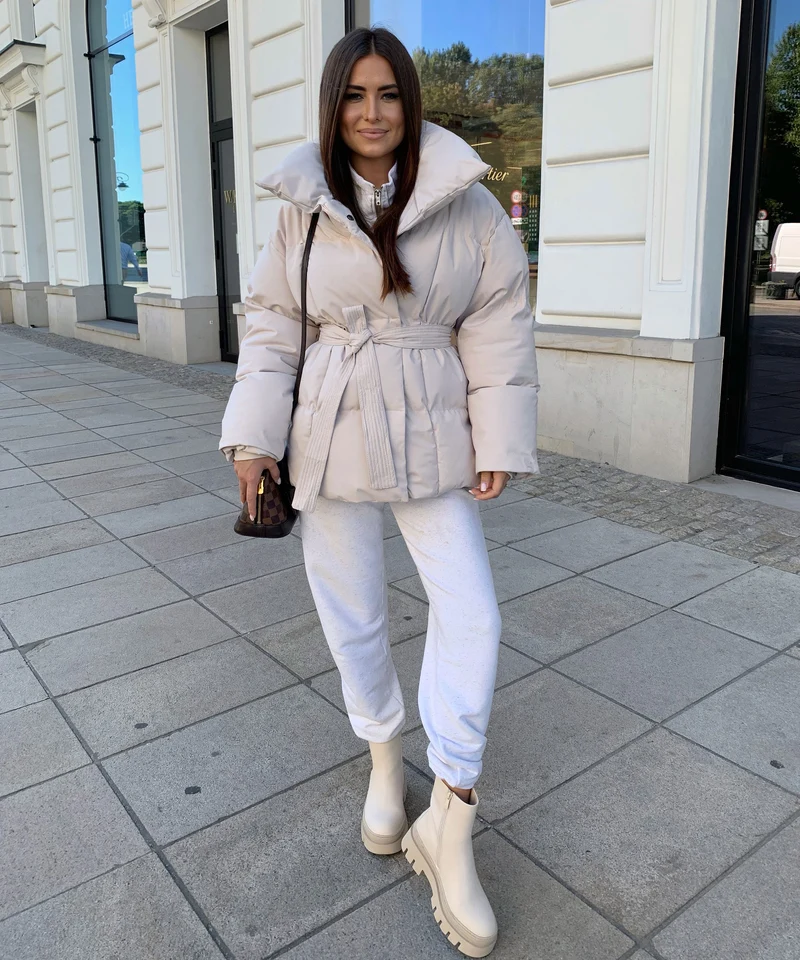 Jacke Kyleih Kurz Beige