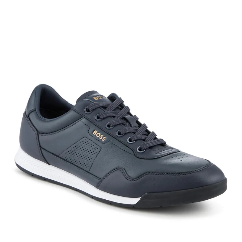 Boss Leather OrthoLite Trainers - HUGO41508 / 327 626 - Navy