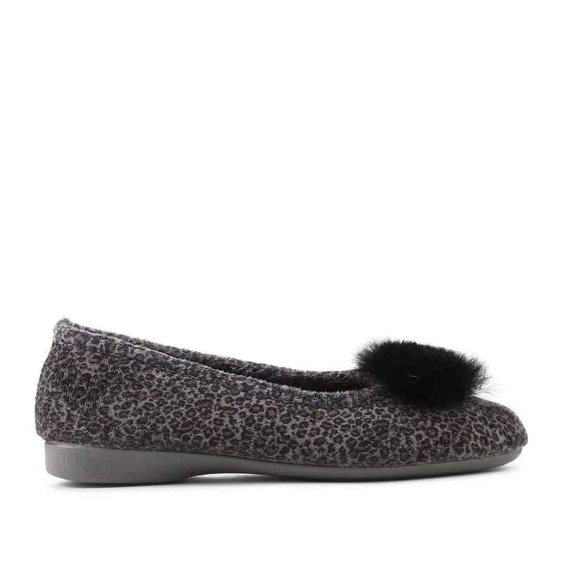 Ballerina Slippers - FEVI36011 / 322 745 - Grey Leopard