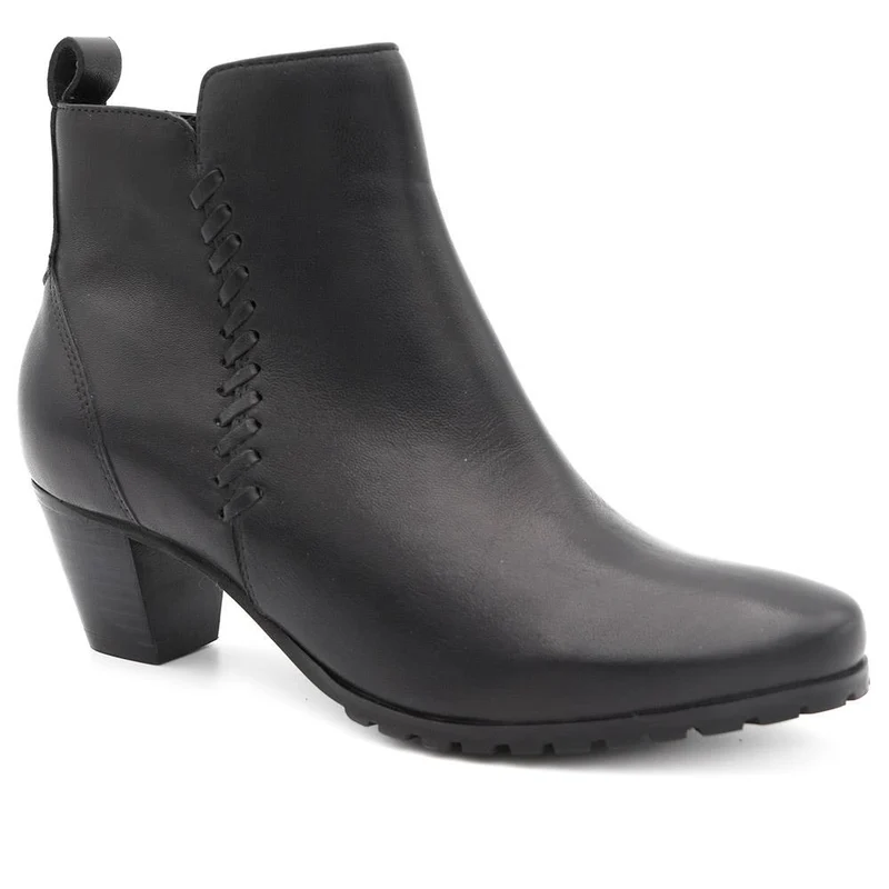 Leather Stitch Pattern Ankle Boots - MAGNU44010 / 330 052