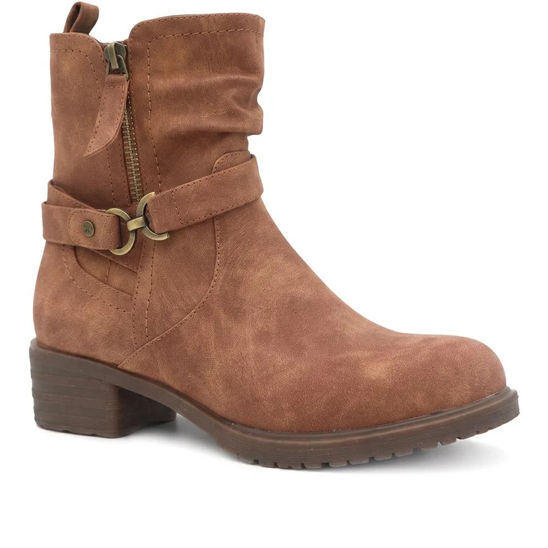 Warm Lined Zip Fasten Calf Length Boots - LECHE44004 / 329 942