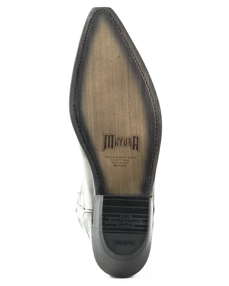 Country- und Western-Cowboystiefel 1920 aus grauem Leder für Herren und Damen