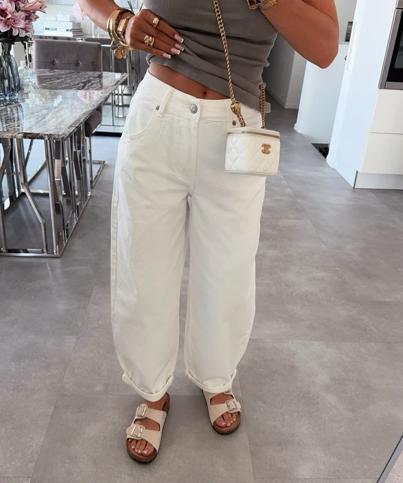 Stretch Balloon Jeans Aleno Weiß