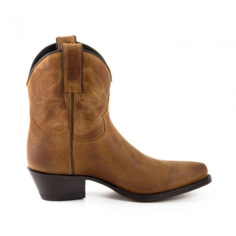 Damen-Cowboy-Country- und Western-Stiefeletten 2374 aus Kamelleder