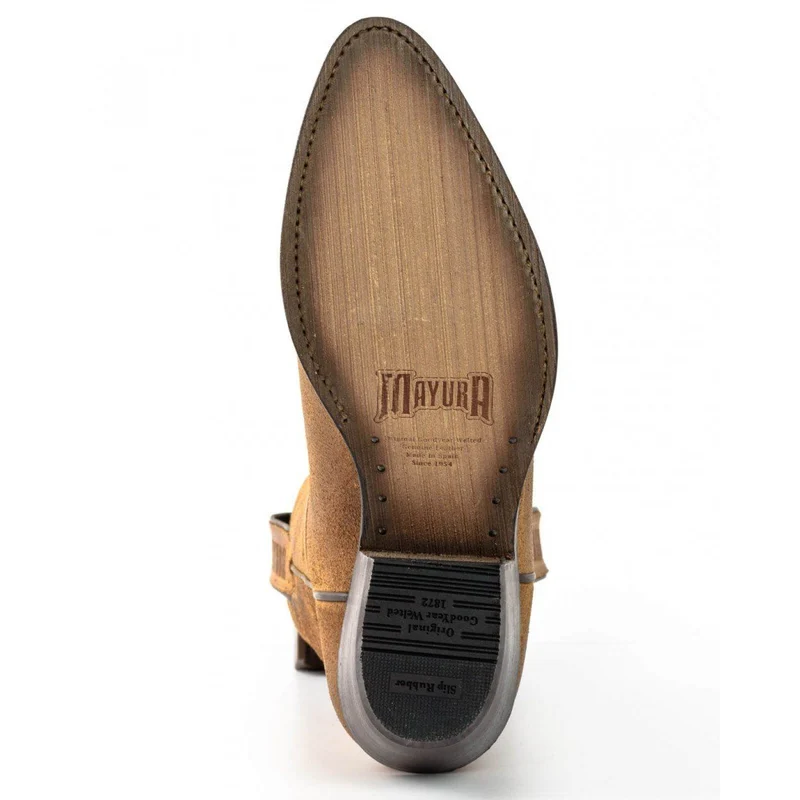 Damen-Cowboy-Country- und Western-Stiefeletten 2374 aus Kamelleder