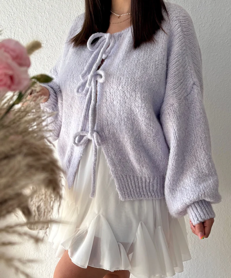 Cardigan Schleife Fia Lila