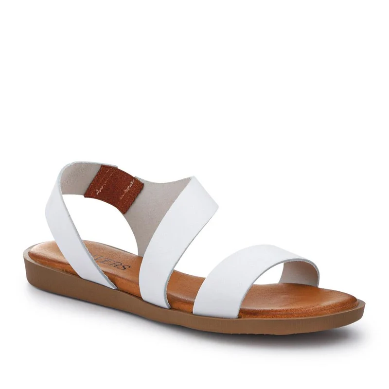 Elasticated Leather Sandals - PERSI41000 / 327 542 - White