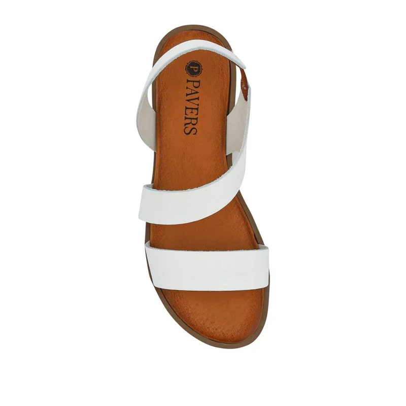 Elasticated Leather Sandals - PERSI41000 / 327 542 - White
