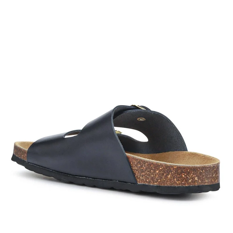 All-Leather Casual Mule Sandals - PATRI39010 / 326 633 - Black