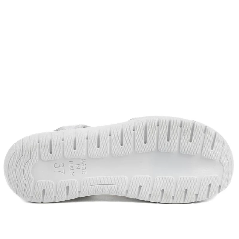 Stretch Comfort Sandals with Cushioned Insole - POLY43001 / 329 021 - Silver Shimmer