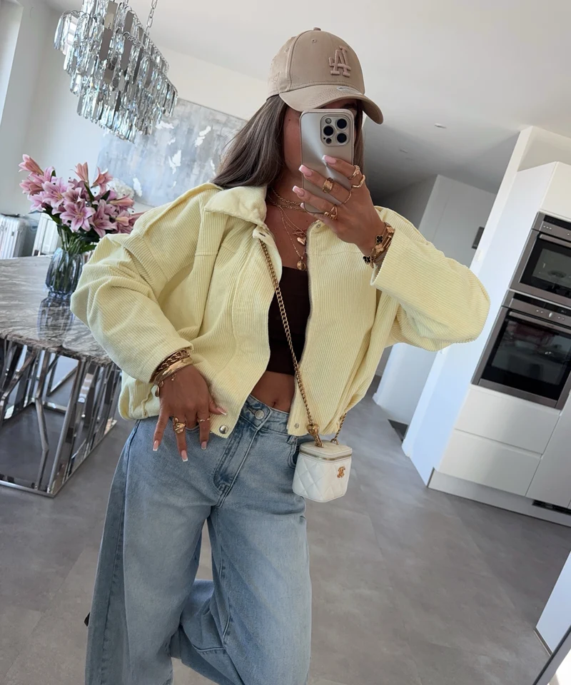 Cord Jacke Amber Gelb