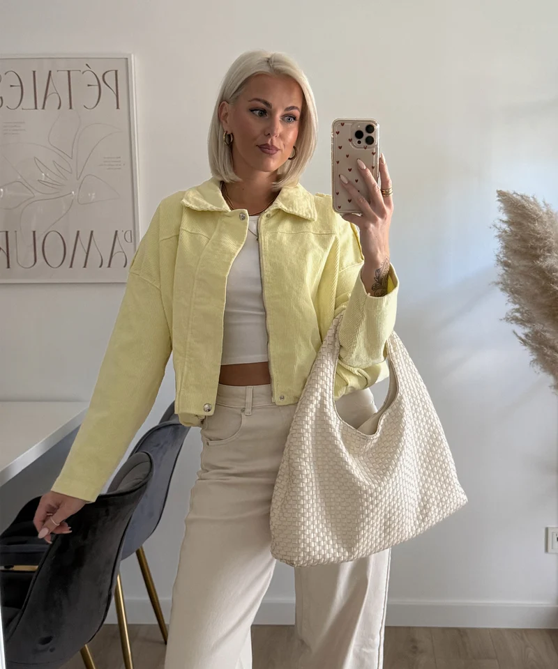 Cord Jacke Amber Gelb