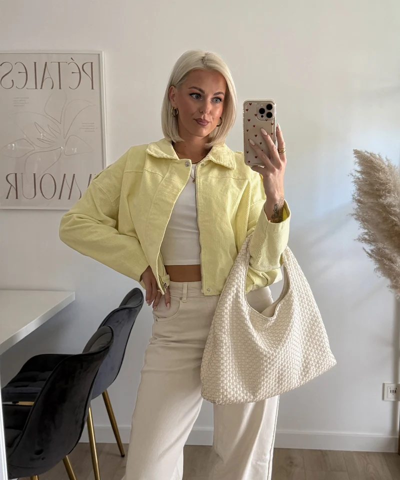 Cord Jacke Amber Gelb
