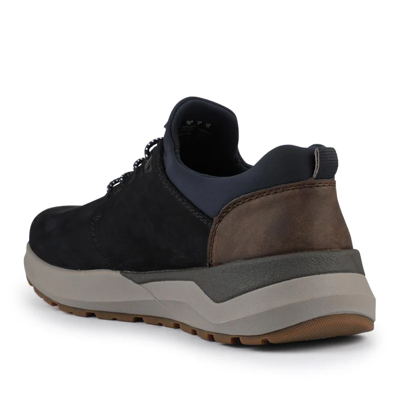 Wide Fit Leather Slip-On Shoes - RKR42504 / 327 705 - Navy