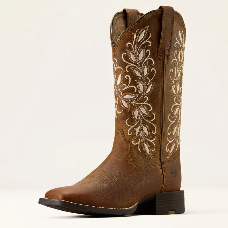 Ariat Womens Round Up Holly Wide Square Toe Western Boot