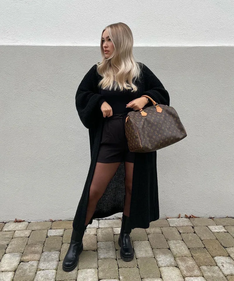 Cardigan Leilani Lang Schwarz