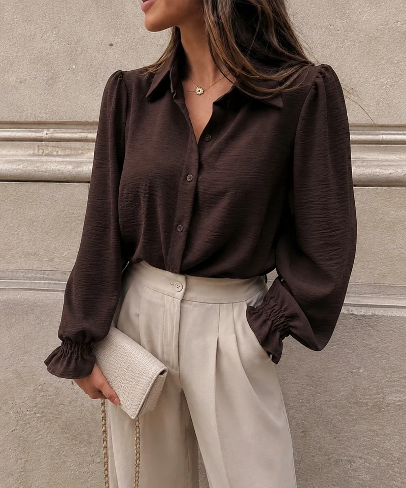Bluse Diona Braun