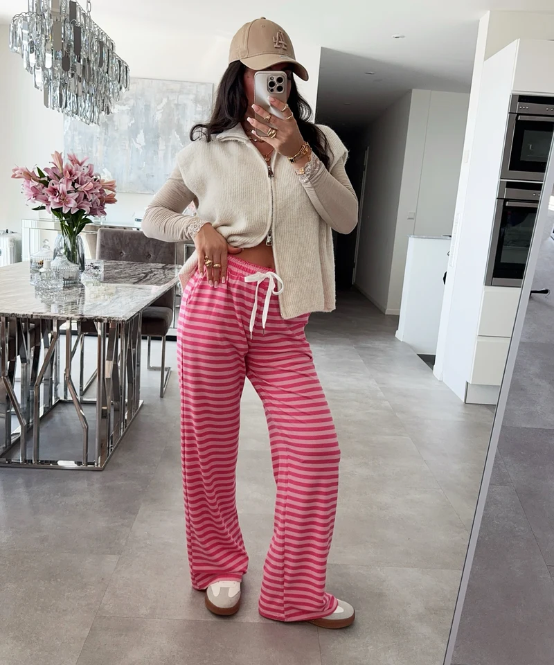 Stoffhose Leonita Rosa Pink