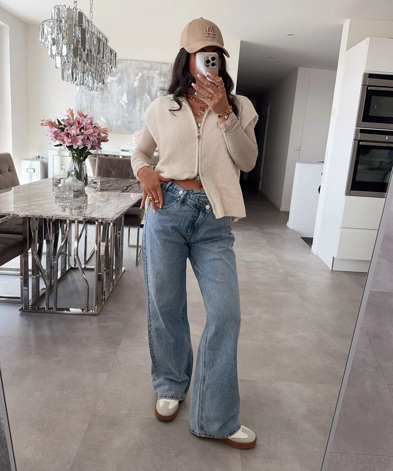 Stretch Straight Leg Jeans Galia Hellblau