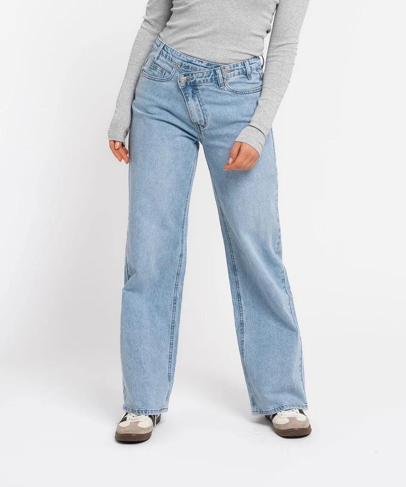 Stretch Straight Leg Jeans Galia Hellblau