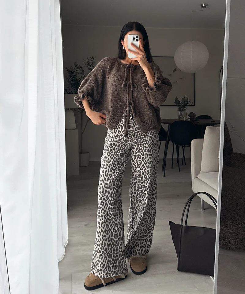 Stretch Wide Leg Jeans Feli Leo