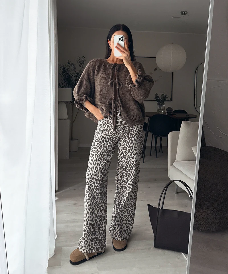 Stretch Wide Leg Jeans Feli Leo