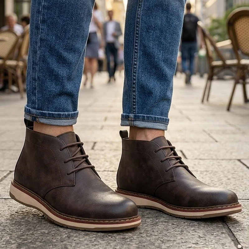 Casual Lace Up Chukka Boots - XINGH44011 / 330 036 - Brown