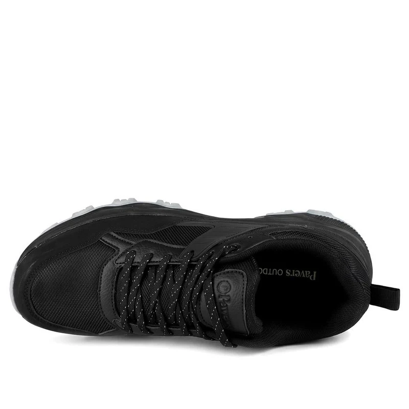 Memory Foam Lace Up Walking Trainers - SUNCH44002 / 330 291 - Black