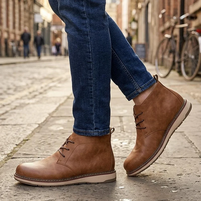 Casual Lace Up Chukka Boots - XINGH44011 / 330 036 - Tan