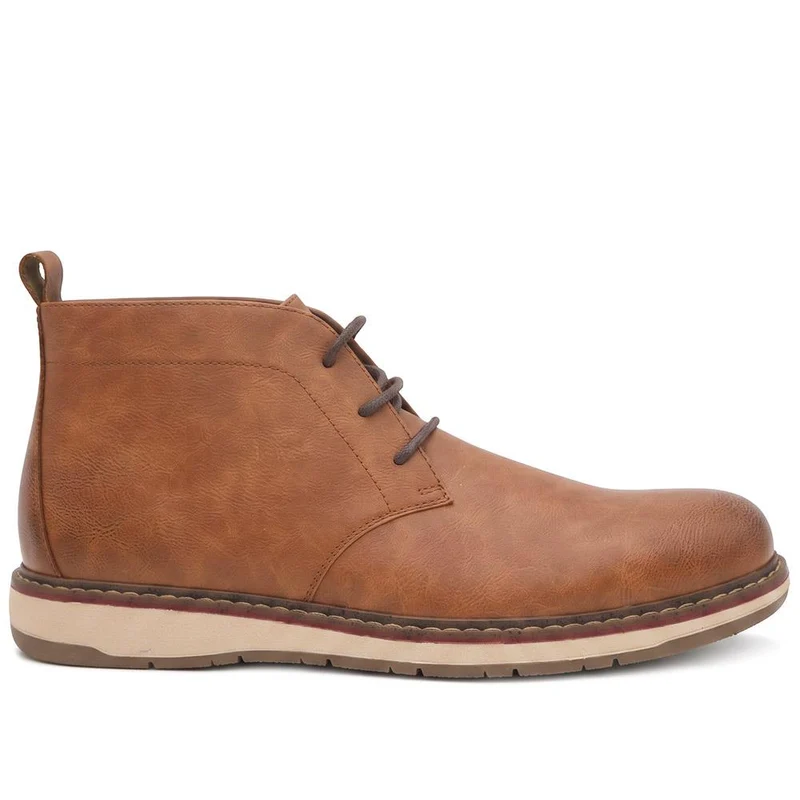Casual Lace Up Chukka Boots - XINGH44011 / 330 036 - Tan