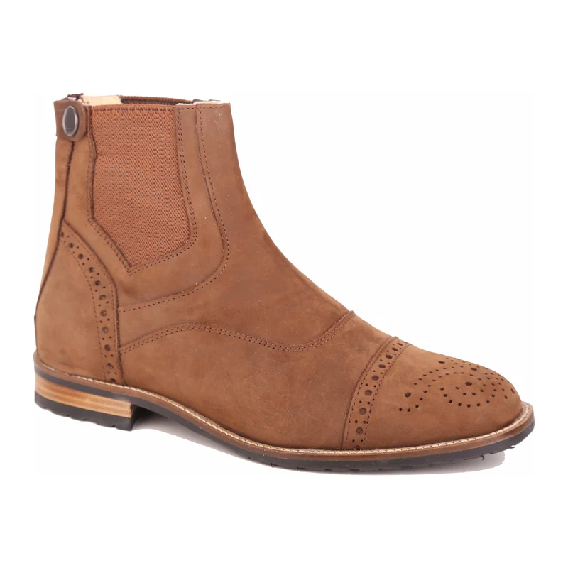 CAVALBROGUE Pro Reitstiefelette 4,5 Nubuk mokka