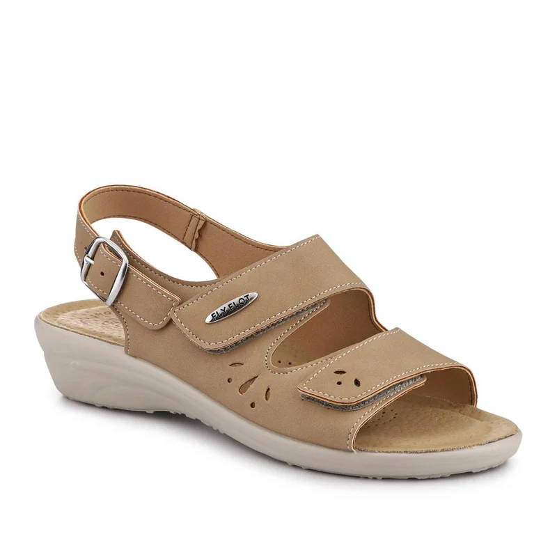 Fly Flot Triple Fasten Cushioning Sandals - FLY41017 / 326 660 - Beige