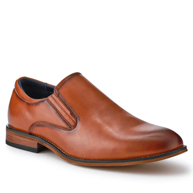 Wide Fit Smart Slip On Shoes - XINGH41008 / 327 503 - Tan