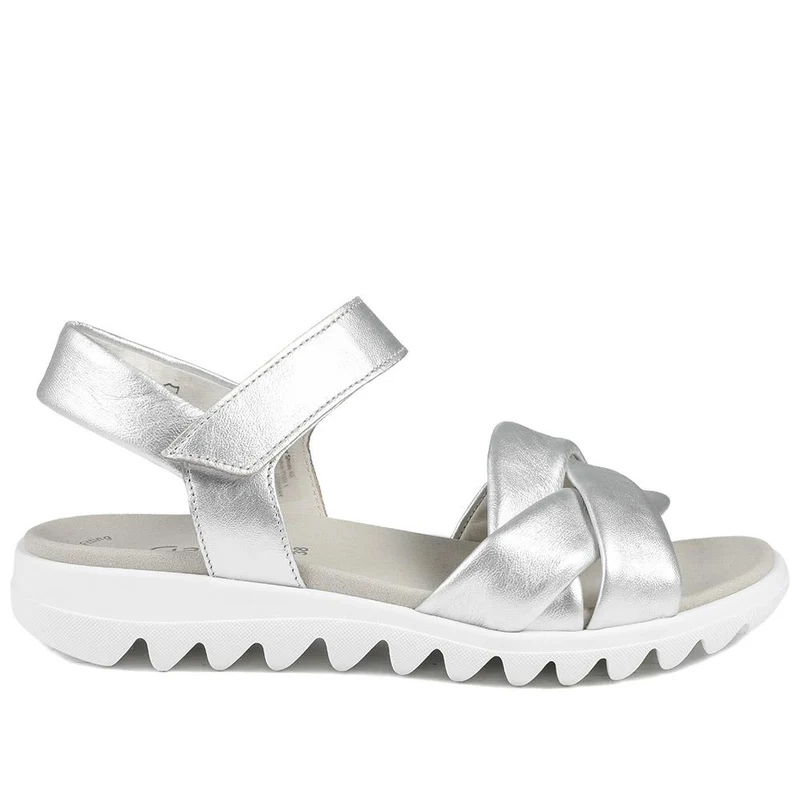 Gabor Adjustable Leather Sandals - GAB43010 / 328 671 - Silver