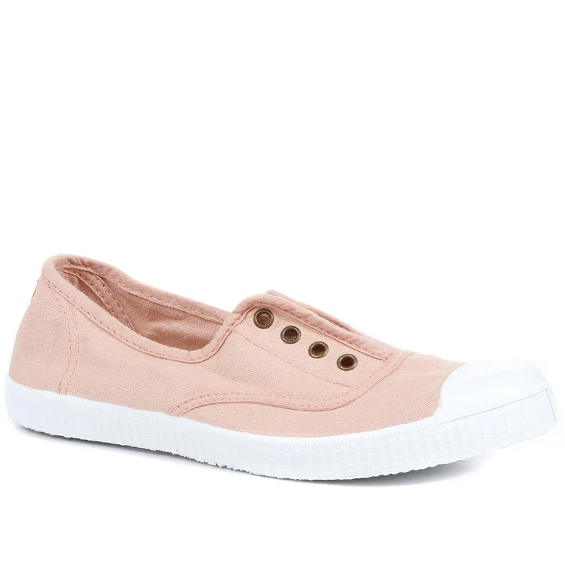 1915 Inglesa Laceless Canvas Trainers - FASHE33500 / 320 846 - Pink
