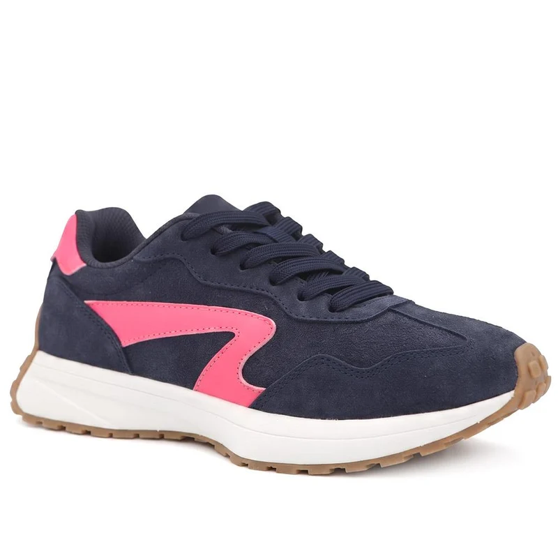 Bellissimo Leather Lace Up Sporty Trainers - BELDINGX44003 / 330 348
