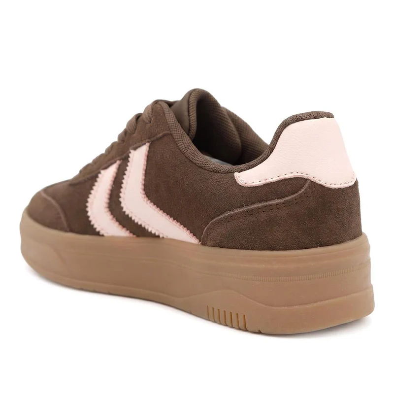 Bellissimo Leather Platform Lace Up Trainers - BELDINGX44006 / 330 349 - Chocolate