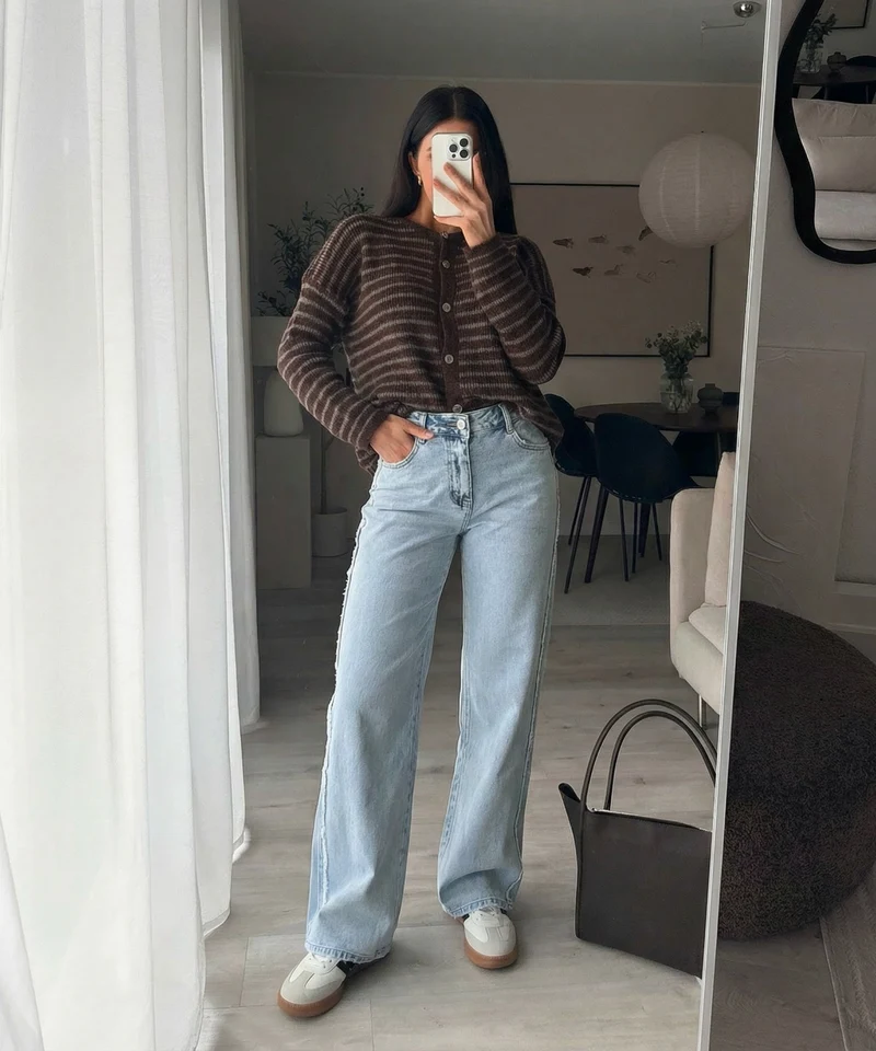 Stretch Straight Jeans Silvana Hellblau