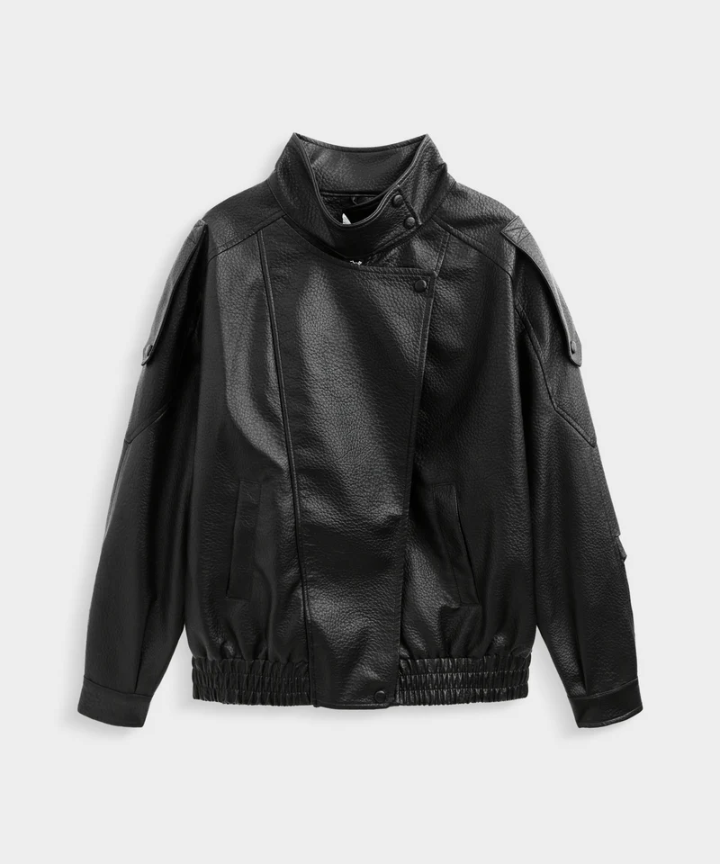 Kunstleder Jacke Rina Schwarz