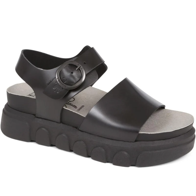 Cree Leather Sandals - FLYLO37013 / 323 682 - Black