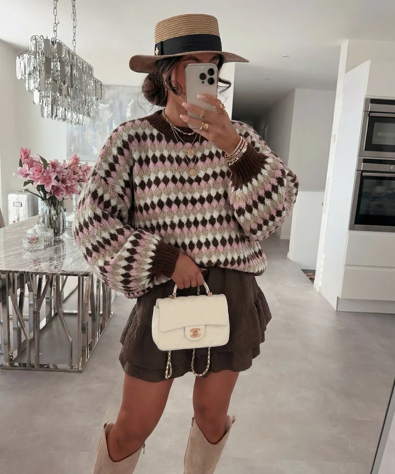 Pullover Renita Braun