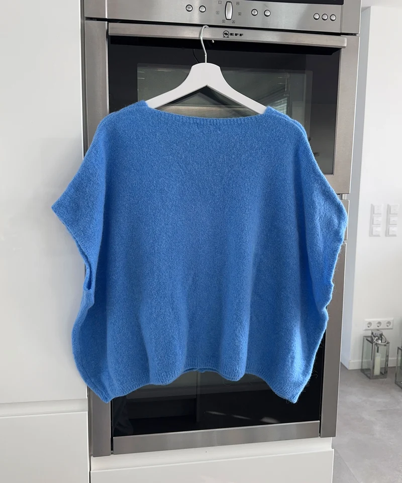 Kurzarm Cardigan Liz Blau