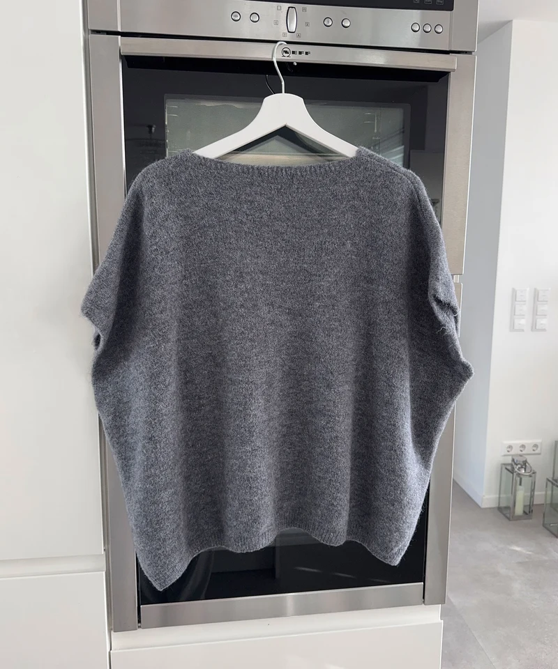 Kurzarm Cardigan Liz Dunkelgrau