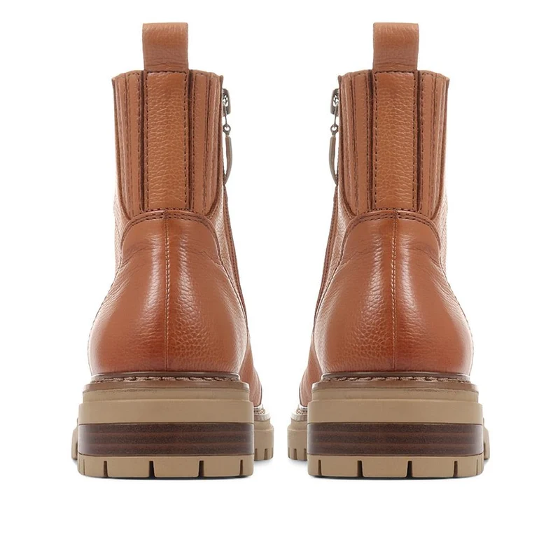 Susanna Leather Hiker Boots - SUSANNA / 322 841 - Tan