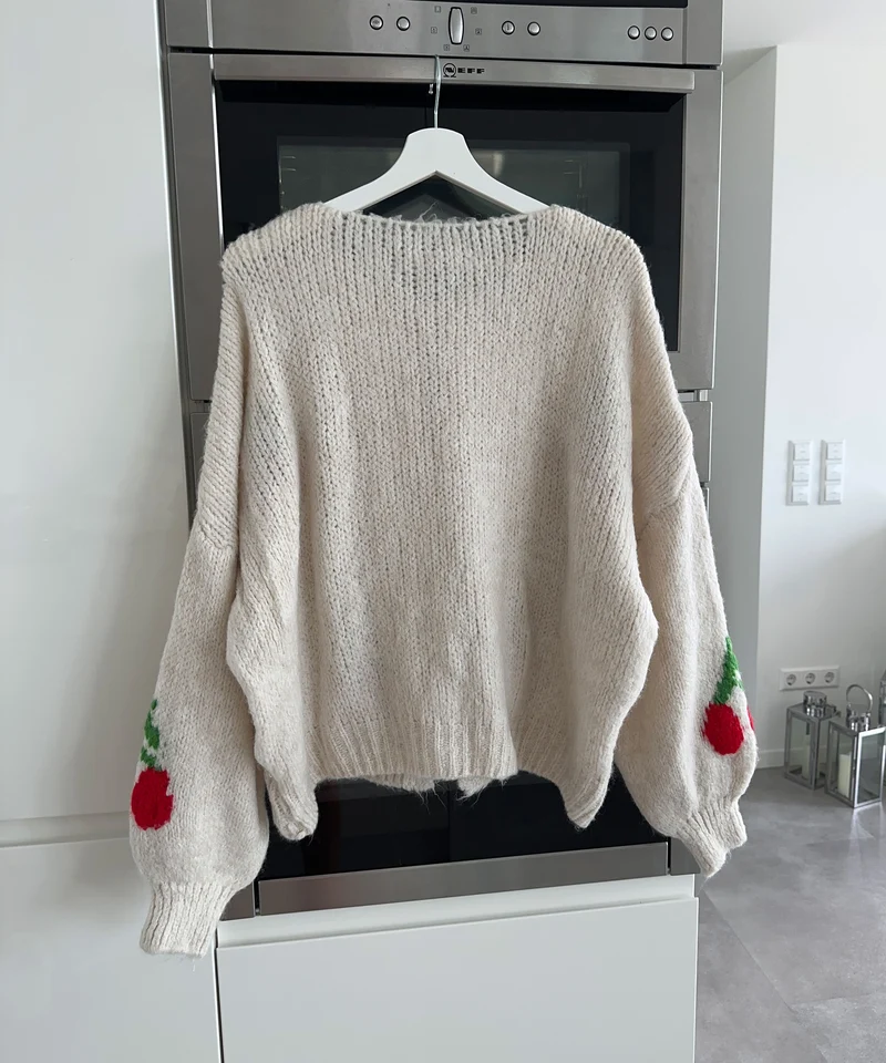 Cardigan Schleife Fia Cherry Beige