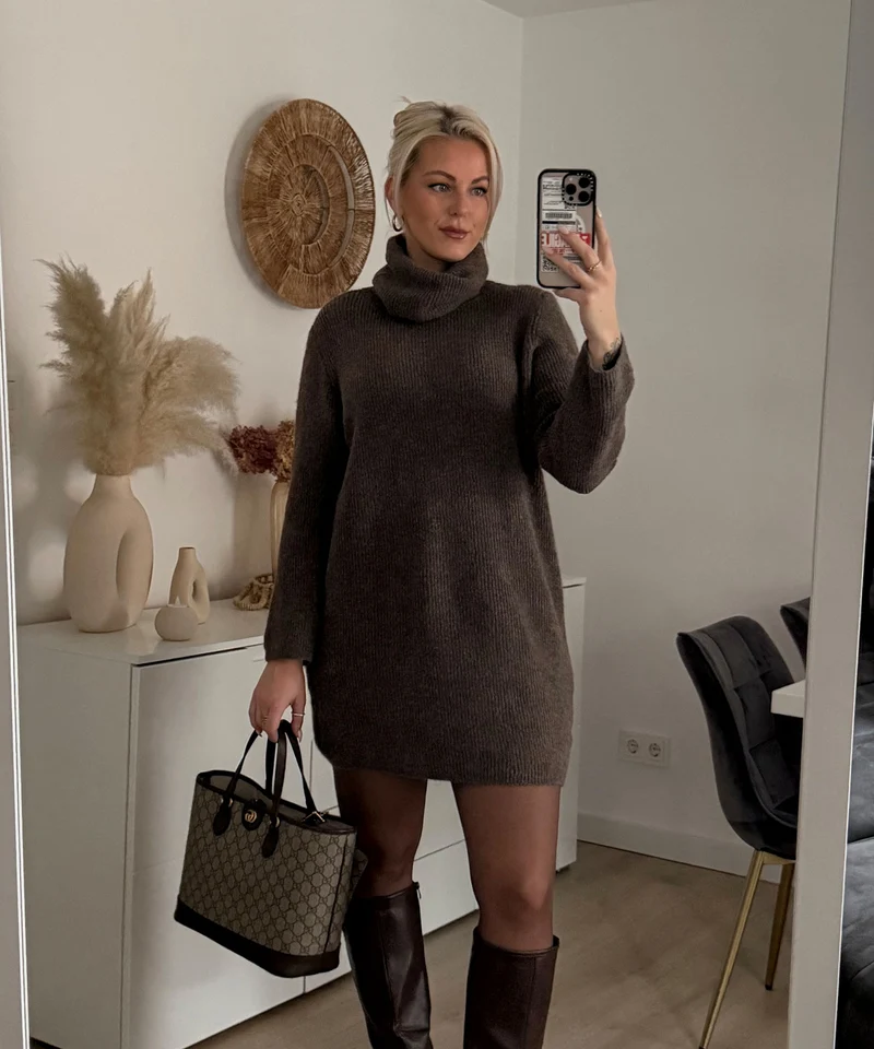 Strickkleid Belatrix Braun