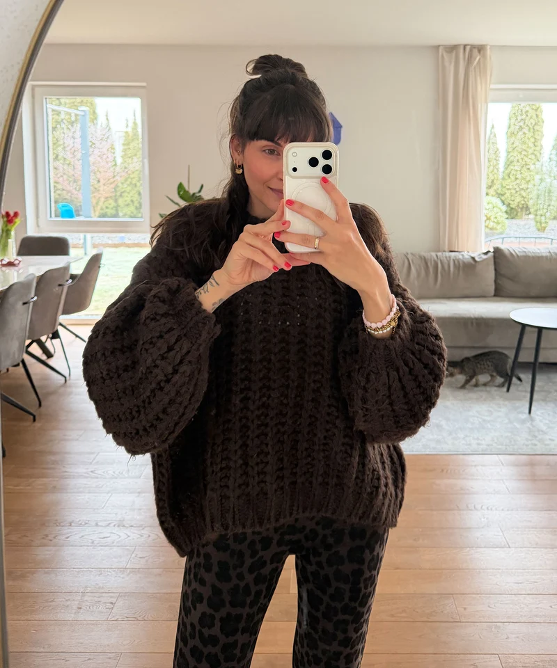 Strickpullover Mia Dunkelbraun
