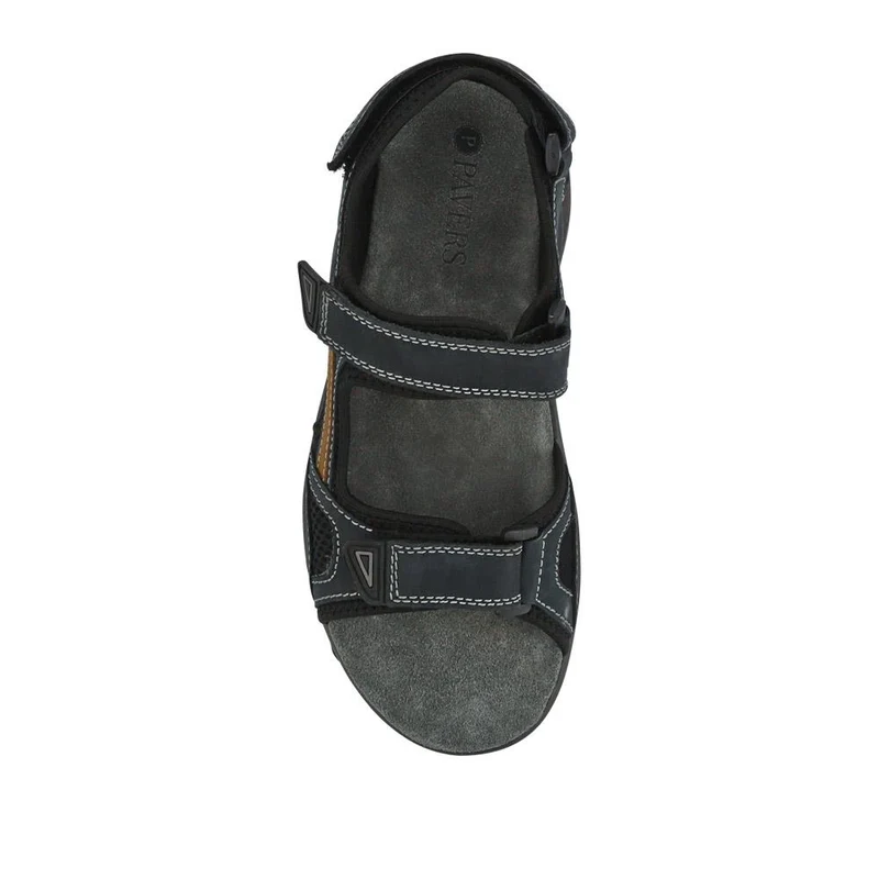 Leather Touch-Fasten Sandals - DDIN41006 / 327 395 - Navy-Brown