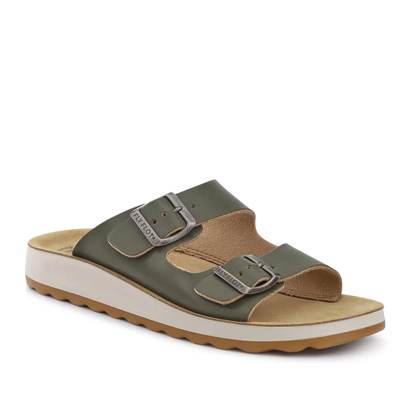 Fly Flot Dual-Strap Slip-On Sandals - FLY37069 / 323 229 - Khaki